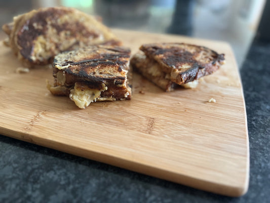 Banana and Peanut Butter Stuffed French Toast
