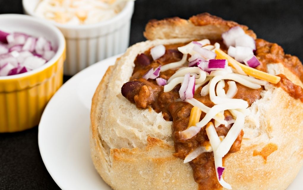 Sourdough Bread Bowls with Competition Chili