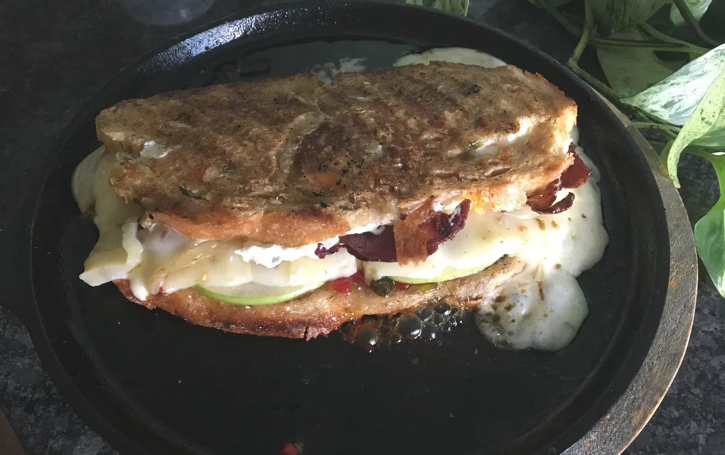 Jalapeño Cheddar, Bacon and Pepperjack Grilled Cheese Sandwich