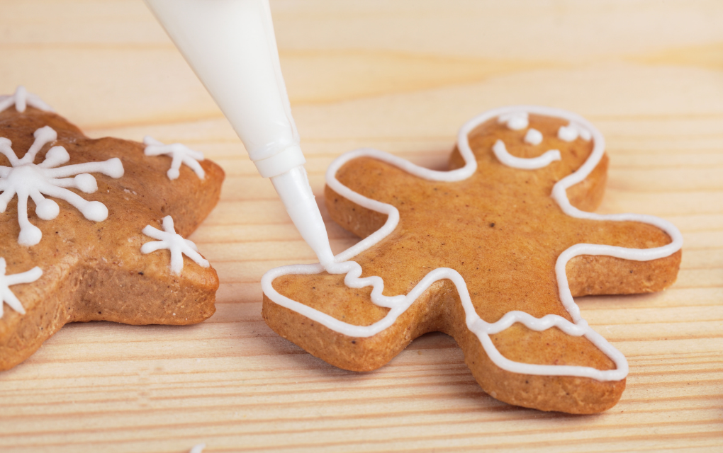 Christmas Sourdough Gingerbread Cookies