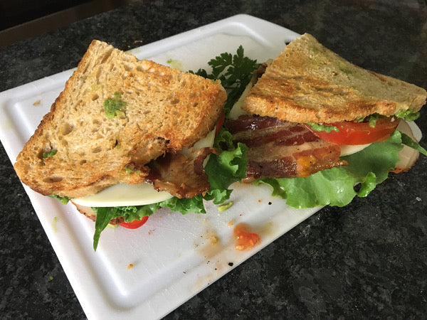 Sourdough bread served as part of a meal